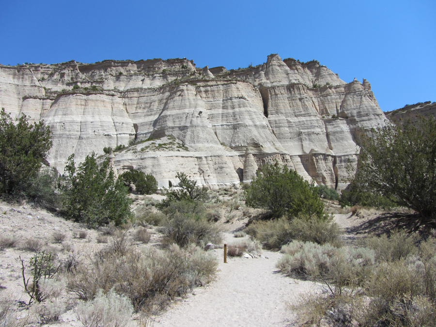 The canyon walls surrounding Tent Rocks