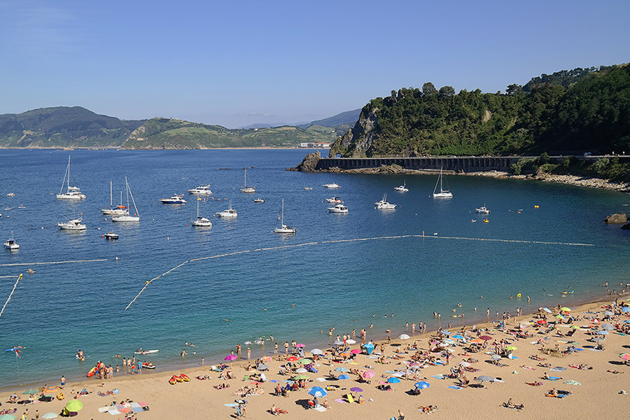 Playa de Malkorbe, Getaria, Basque Coast, Spain
