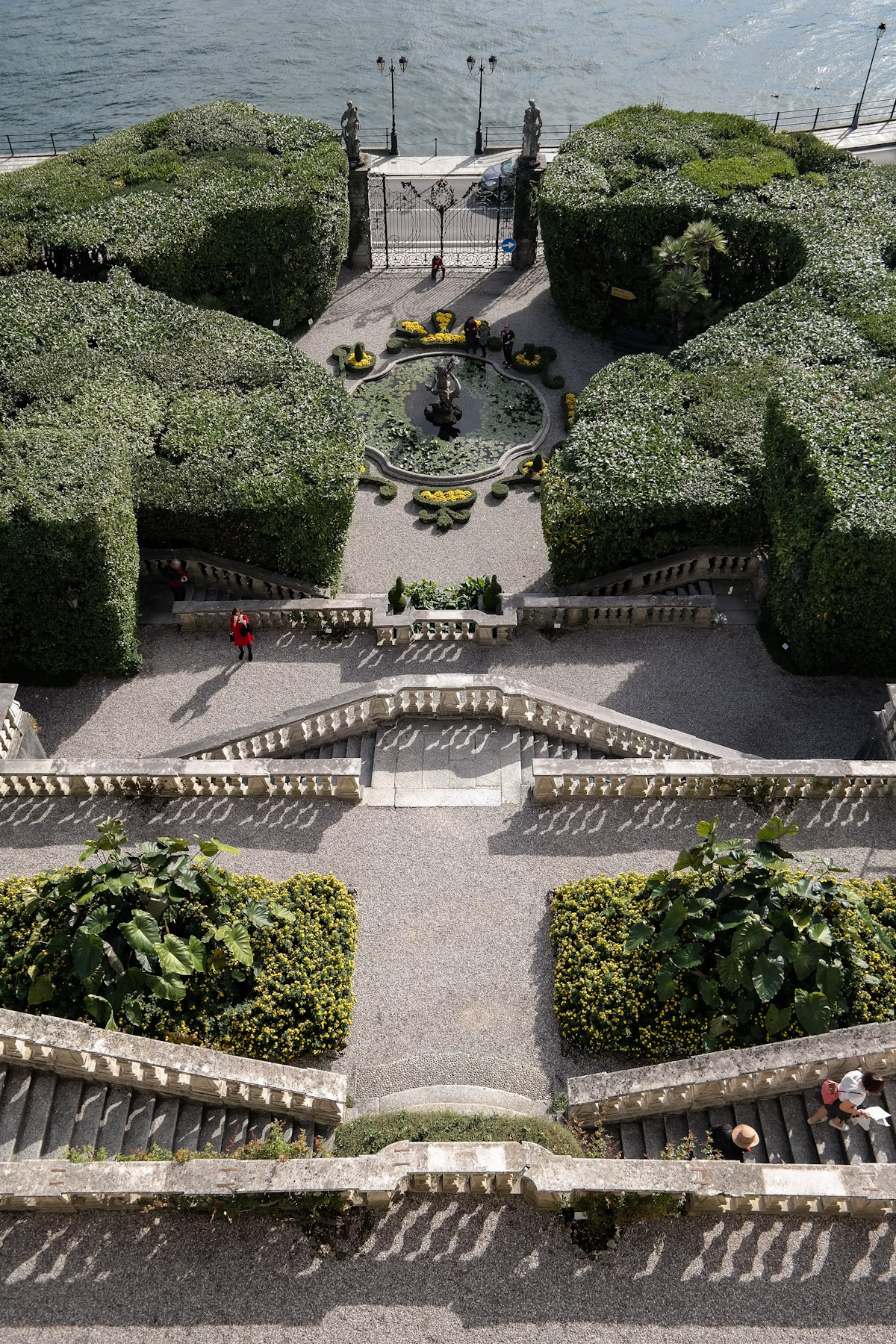 Aerial View of Italian Gardens at Villa Carlotta, Tremezzina, Italy