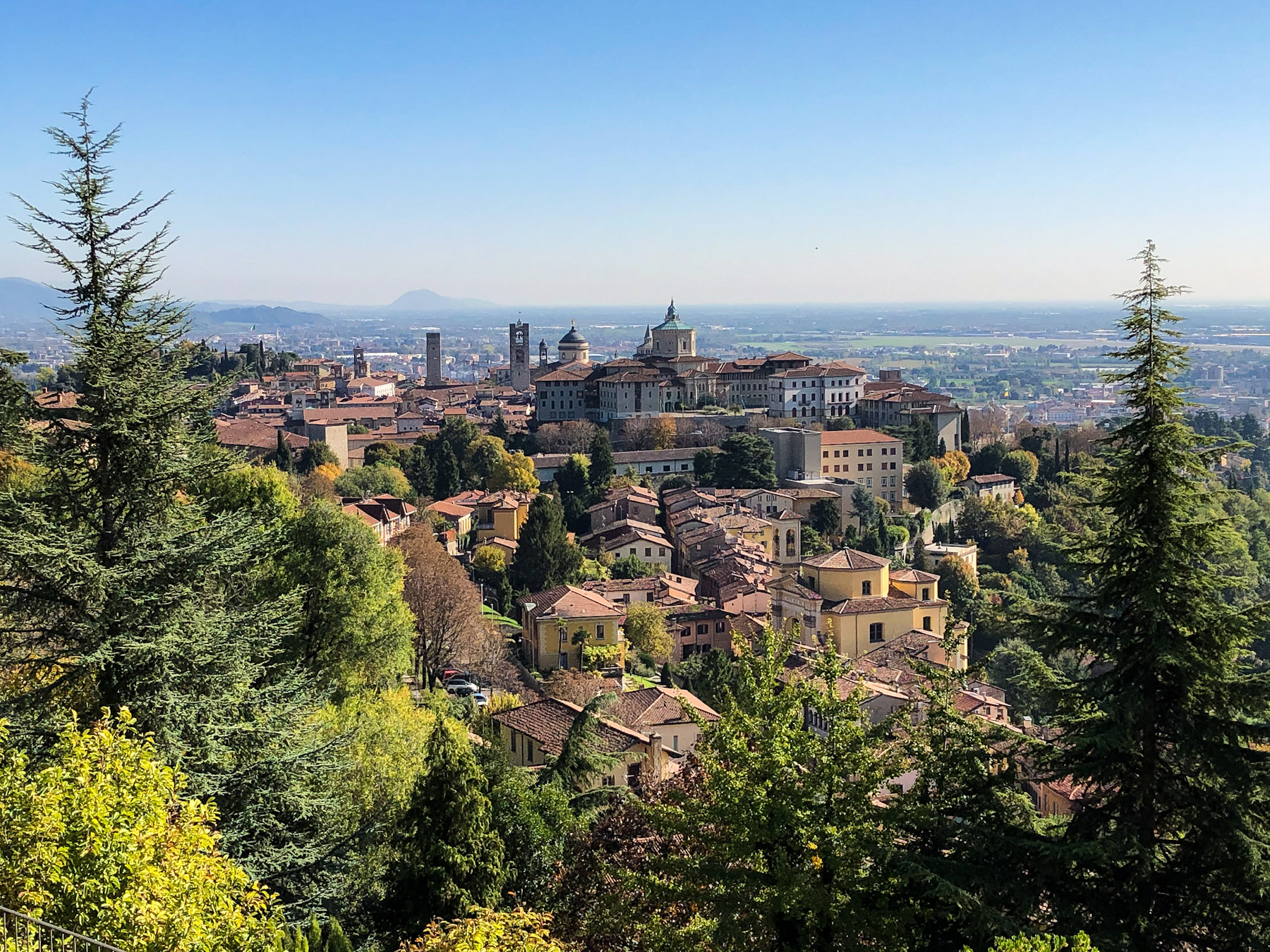 View of Citta Alta, Bergamo, Italy