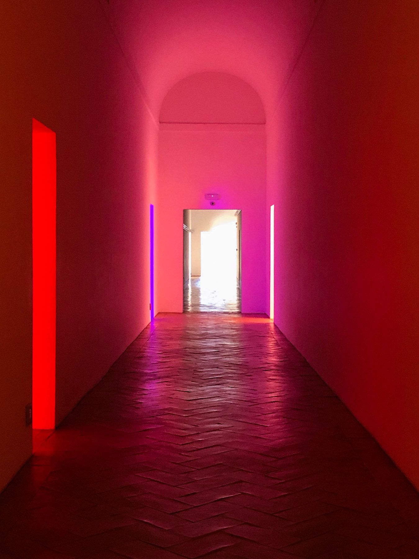 Varese Corridor by Dan Flavin, Villa Panza in Varese, Italy