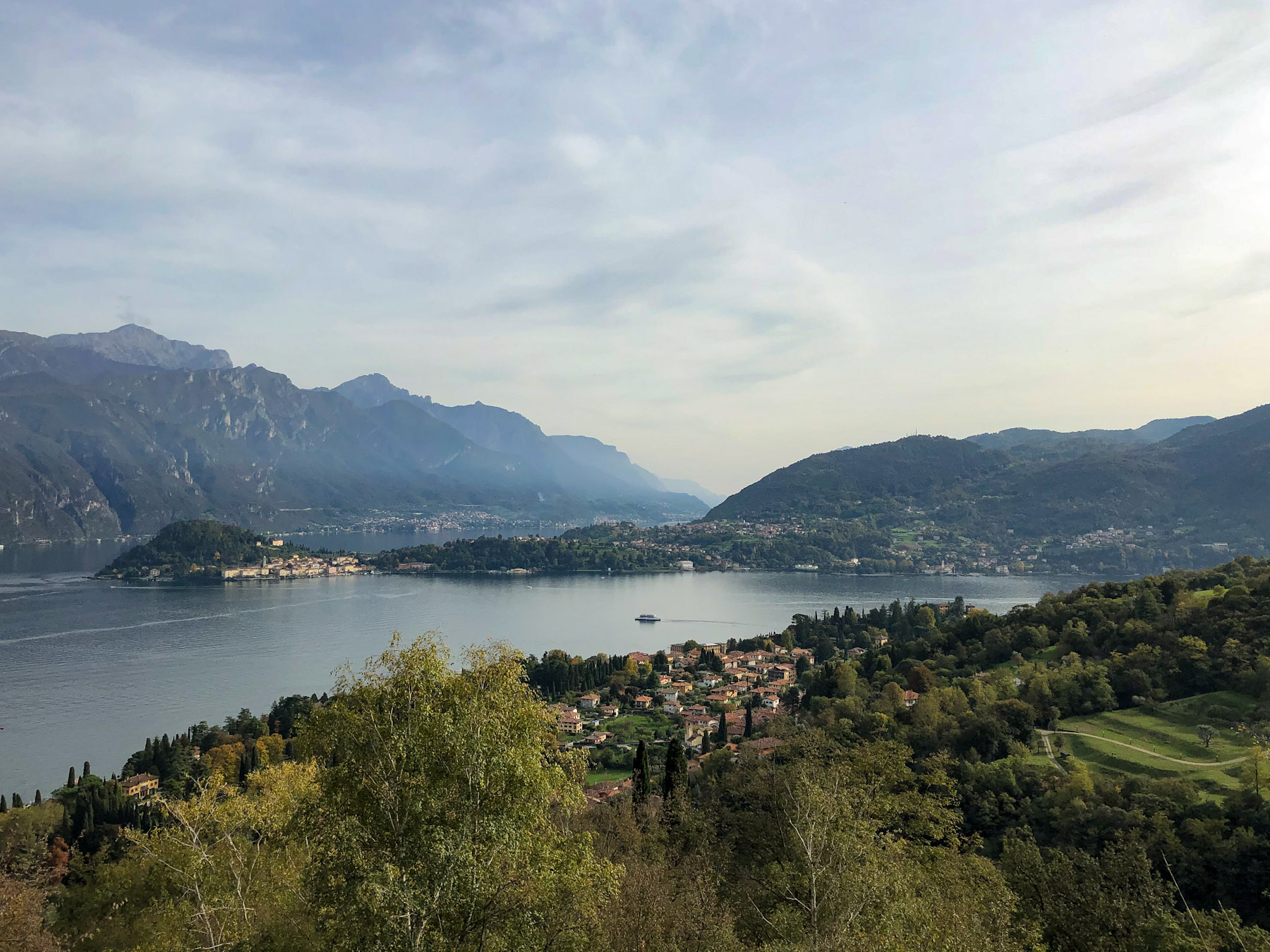 View of Lake Como from the Chiesa di San Martino Trail
