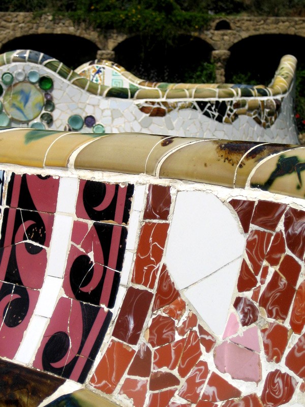 Benches around the Greek Theatre, Park Guell, Barcelona