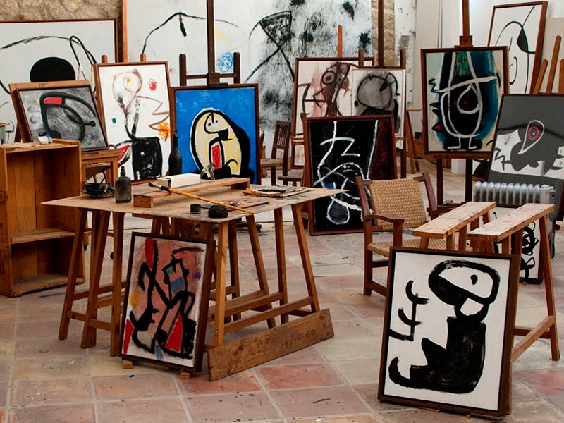 Gallery in the Fundació Joan Miró in Barcelona