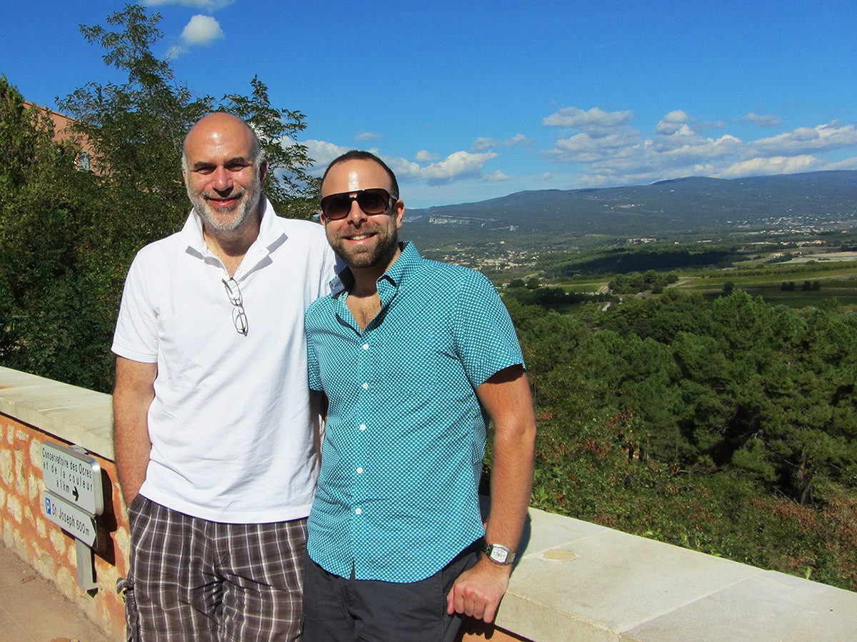 Greg and Charles in Roussillon, Provence