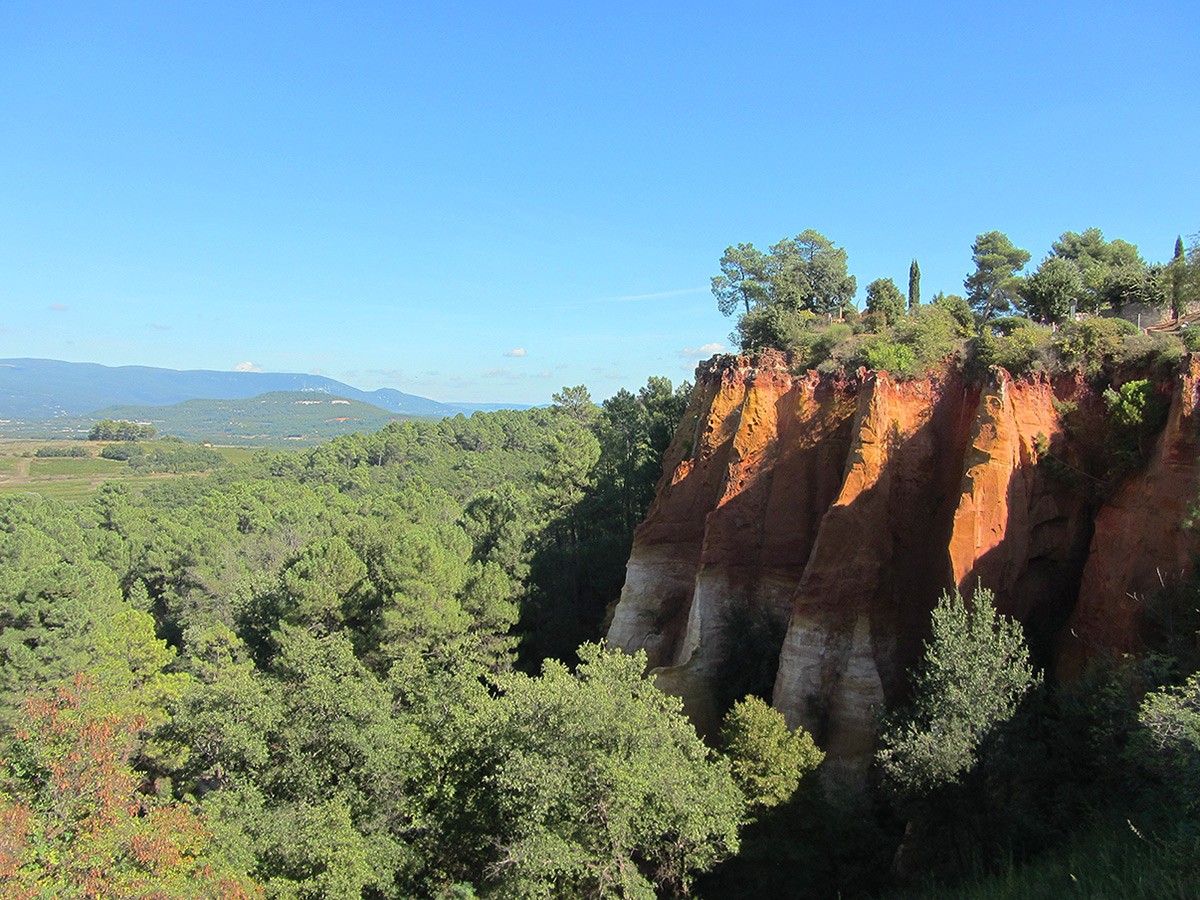 Ochre cliffs of Roussillon, France
