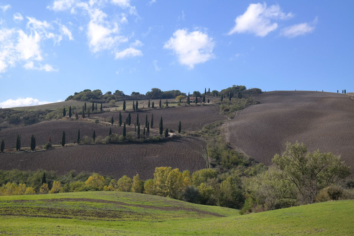 Undulating hills of Val d'Orcia, Tuscany, Italy