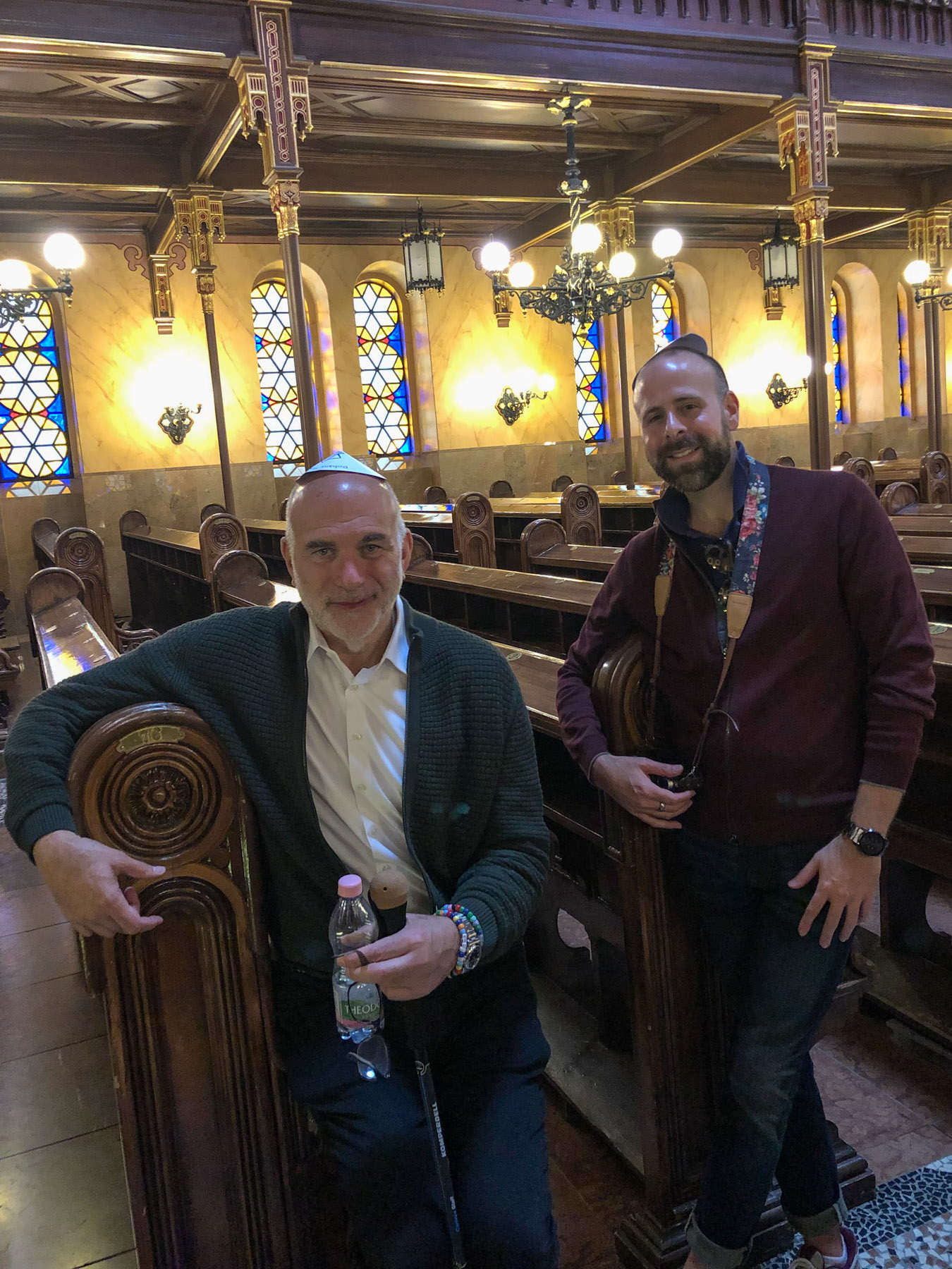 Charles and the Well-Traveled Fella at the Dohány Street Synagogue, Budapest