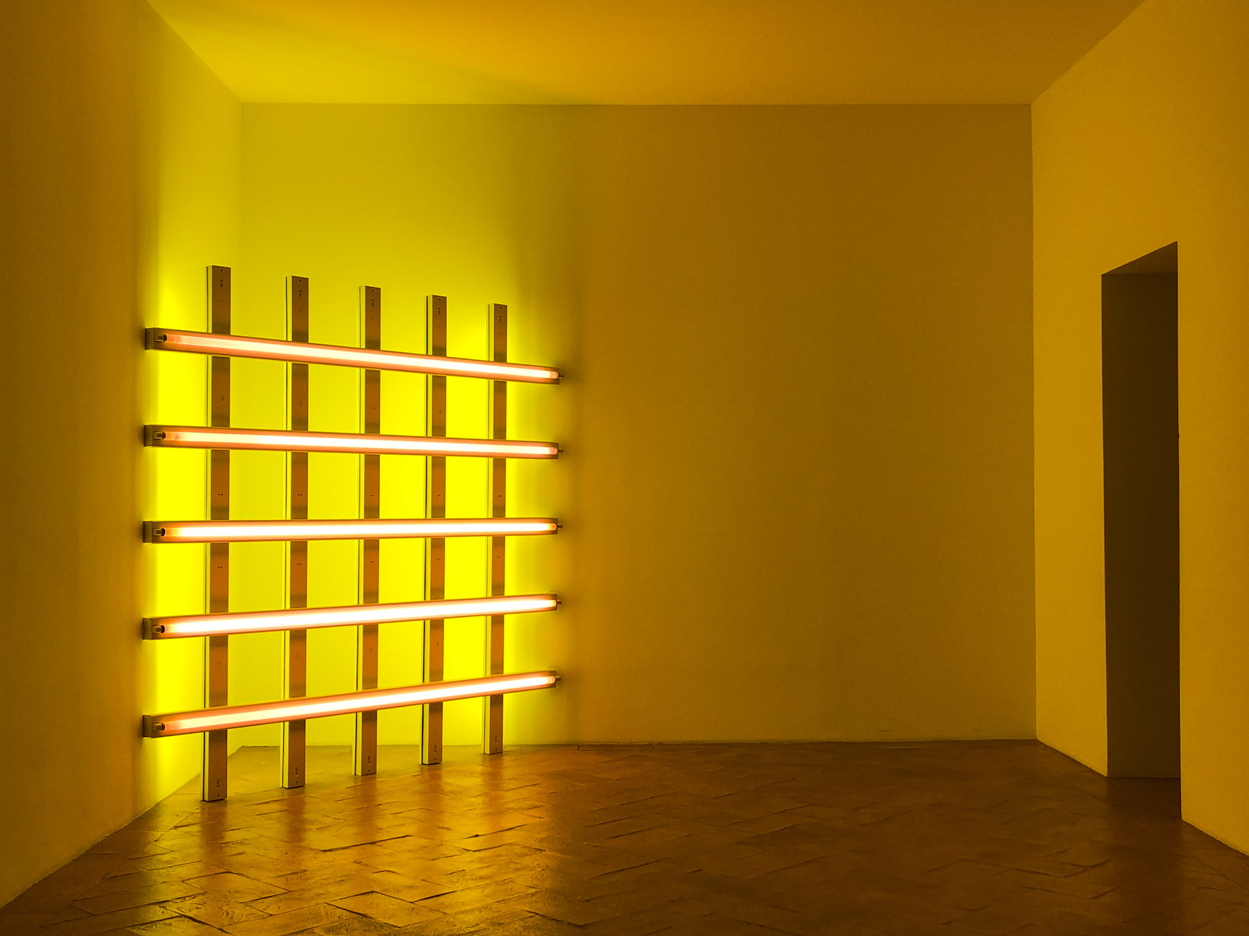 Yellow Light Installation by Dan Flavin, Villa Panza, Varese, Italy