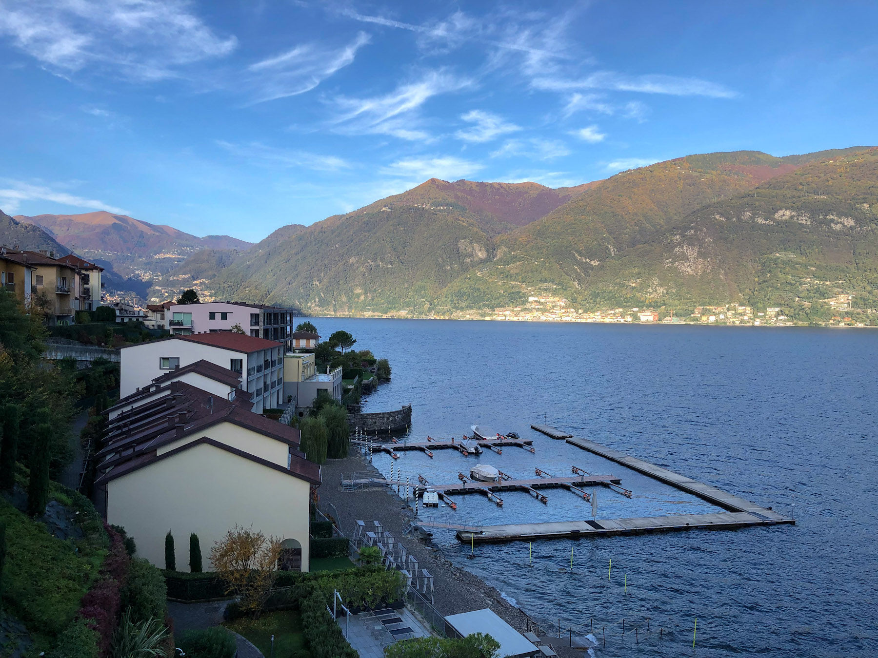 Residences and Private Dock at Filario Hotel on Lake Como, Italy