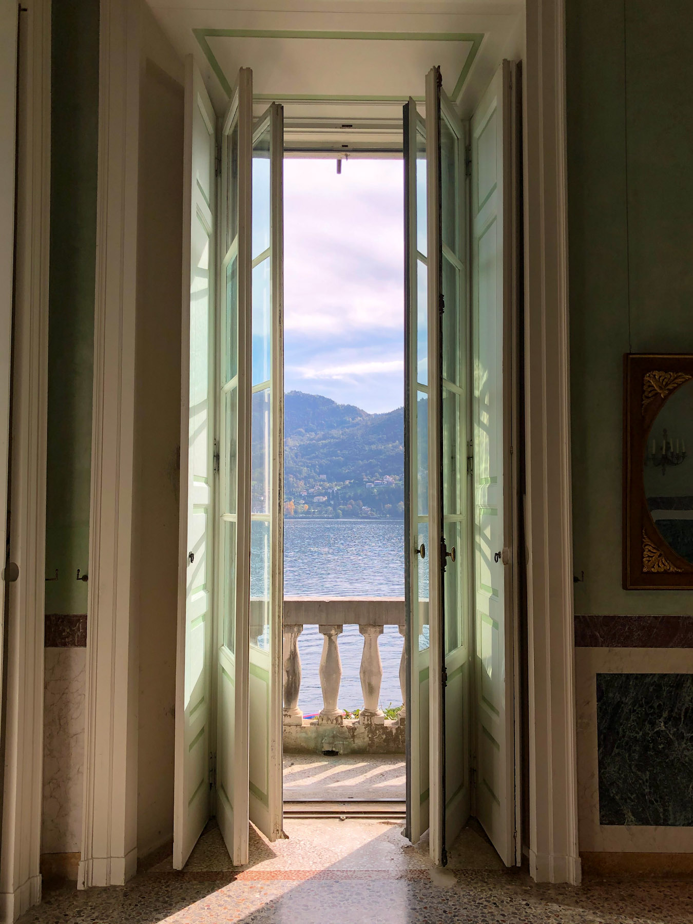 View of the Lake from a Balcony, Villa Carlotta, Tremezzina, Italy
