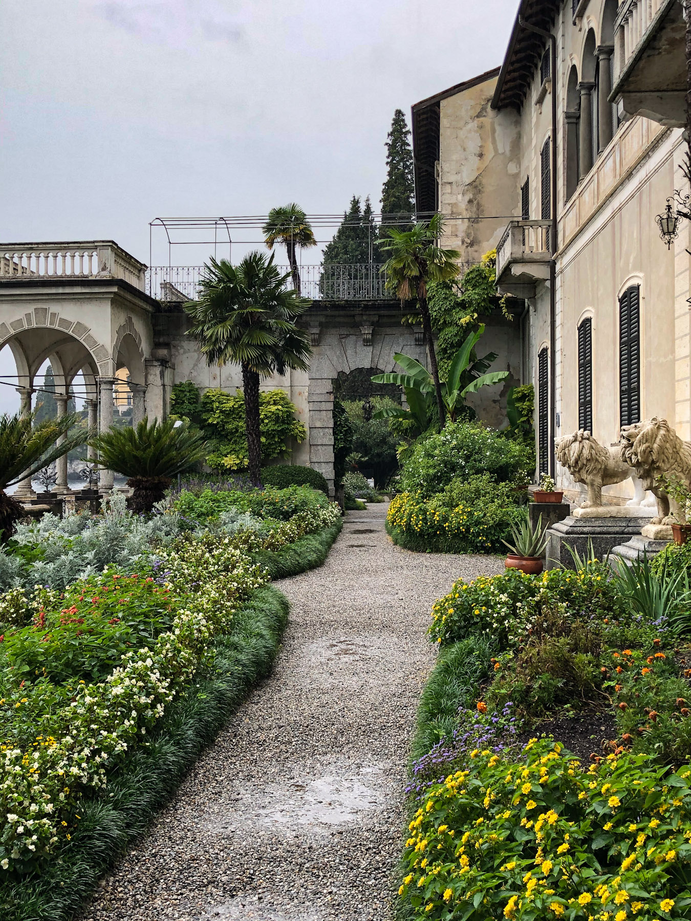 Floral Pathway, Villa Monastero Botanical Gardens in Varenna, Italy