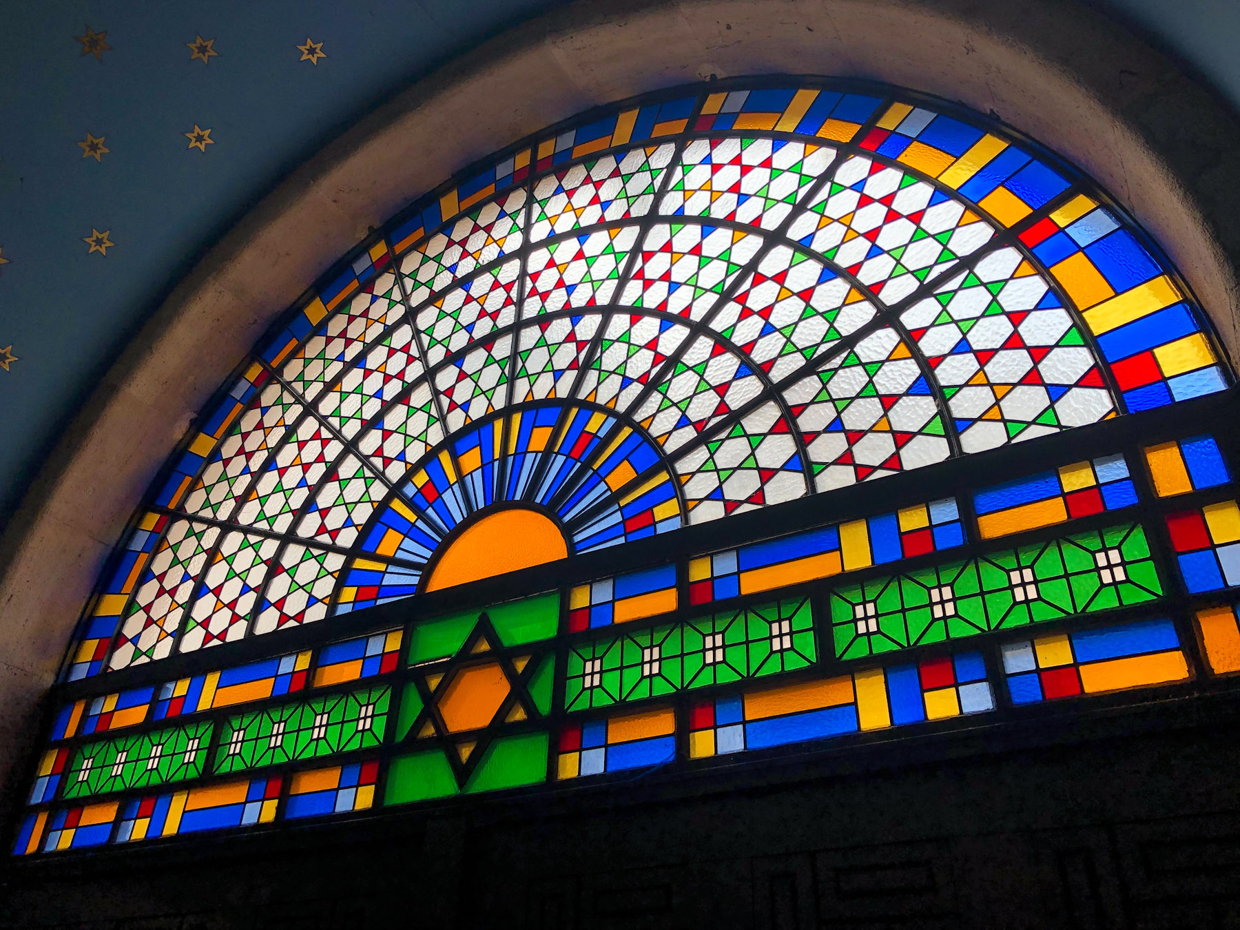Miksa Roth Stained Glass, Orthodox Synagogue, Budapest, Hungary