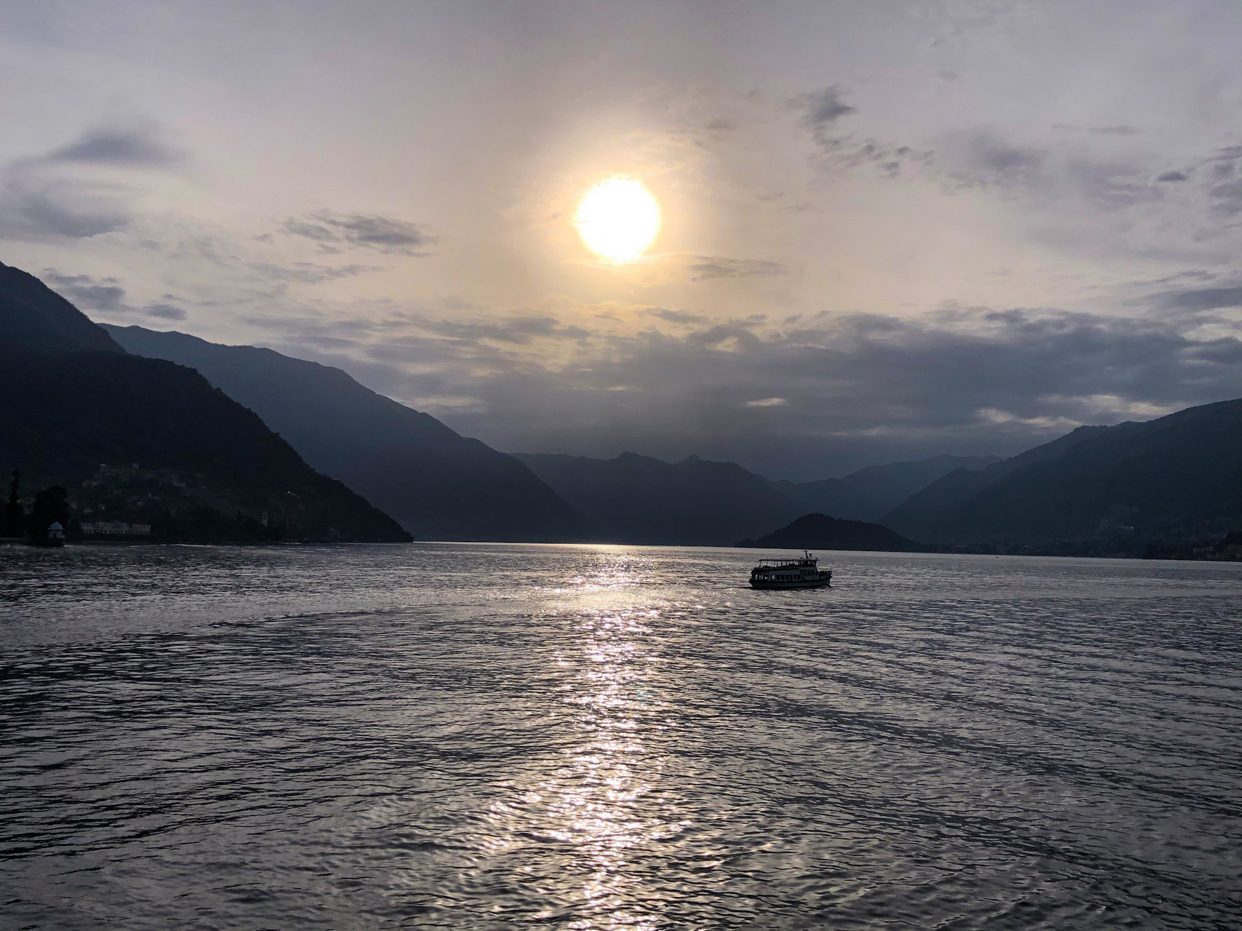 Sun Over Lake Como from Traghetto