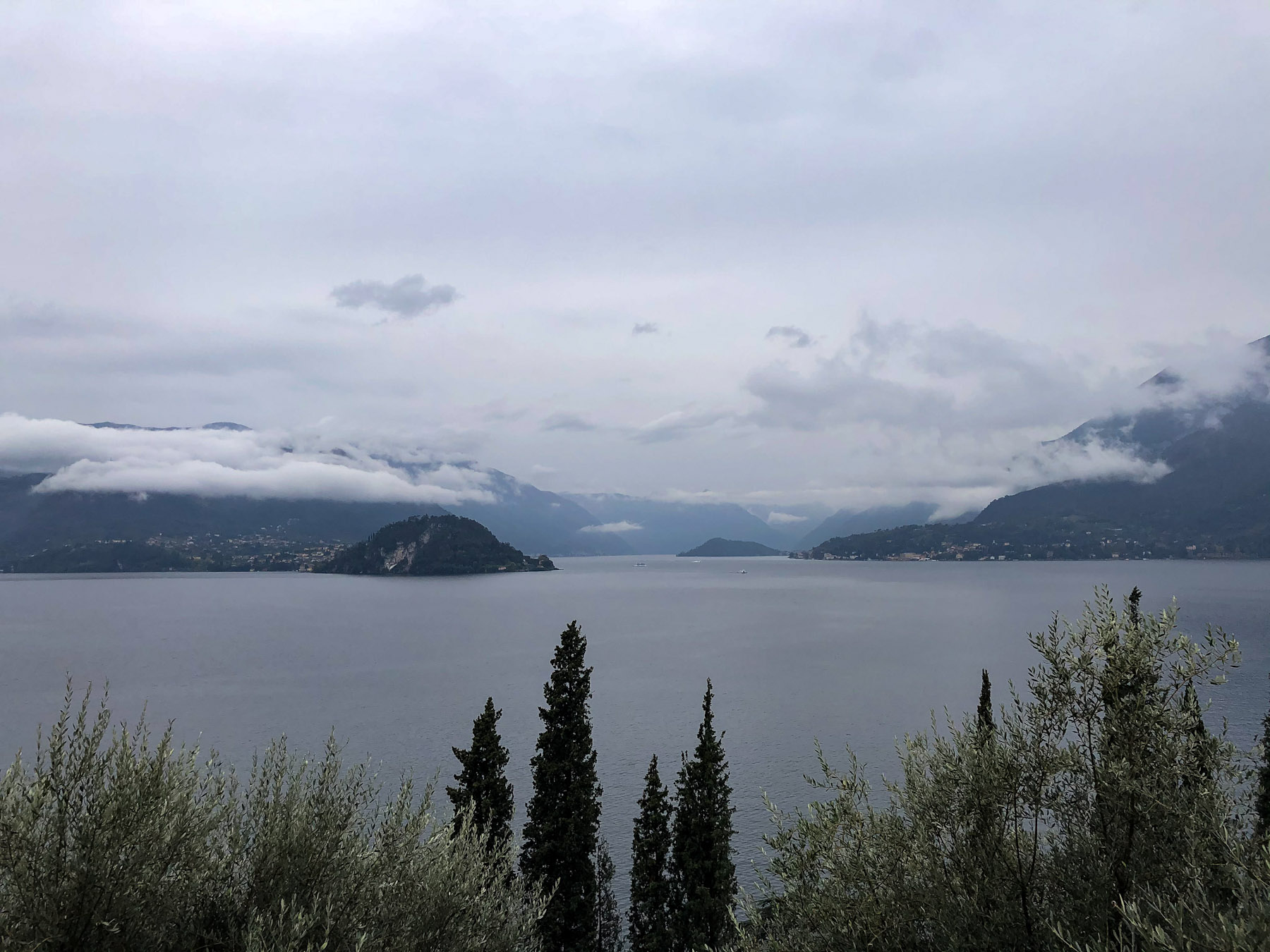 View of Lake Como from Greenway dei Patriarchi, Varenna, Italy