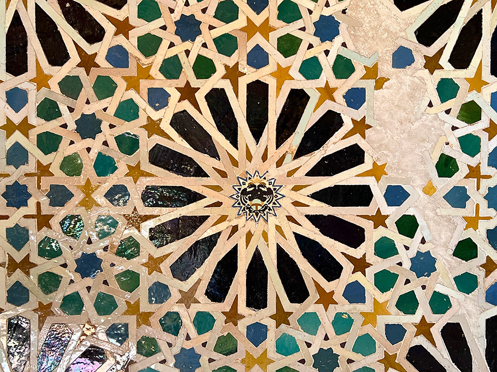 Zellige tiles, Sala del Mexuar, Nasrid Palaces, Alhambra, Spain