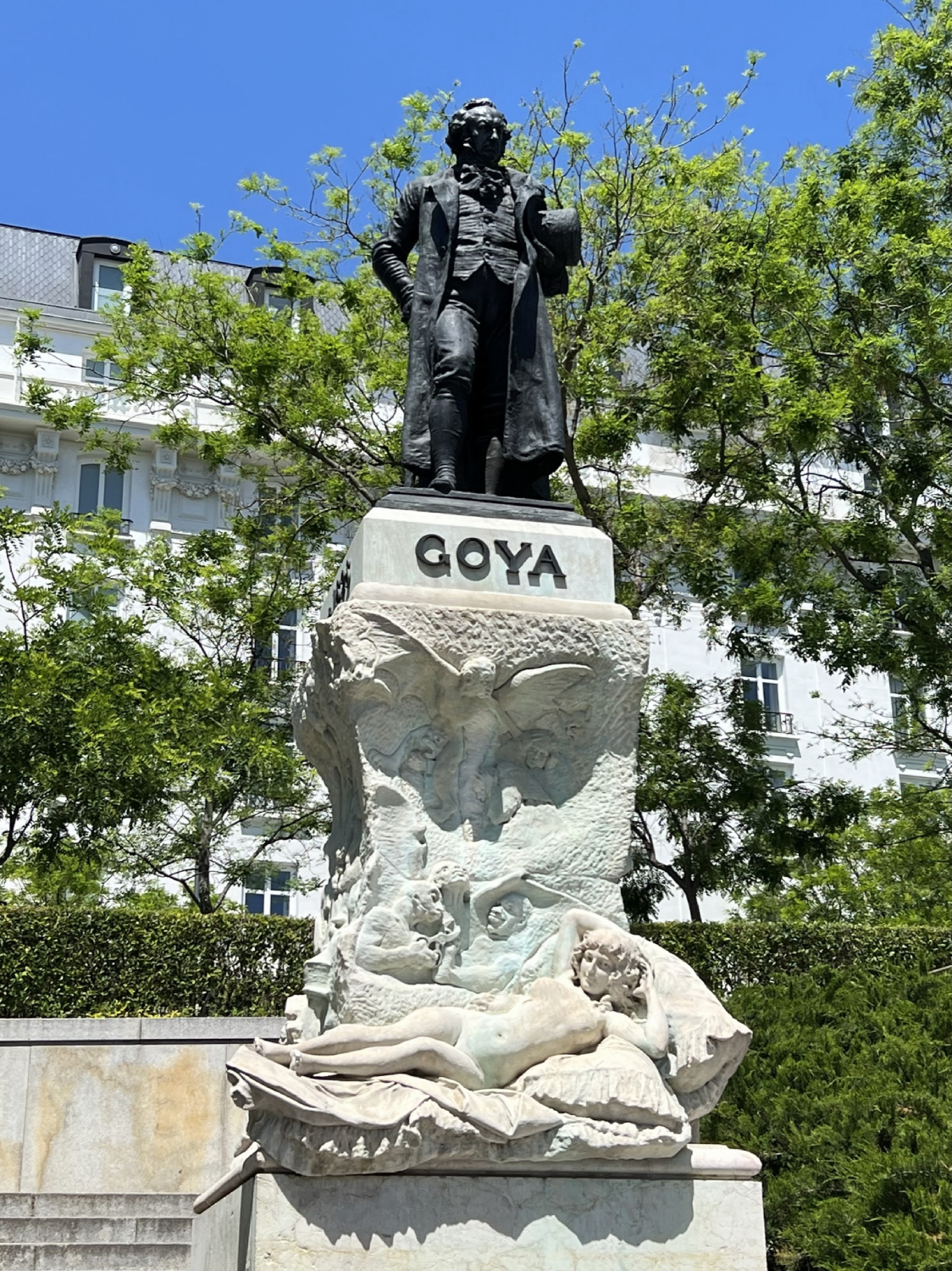 Goya Statue, Prado Museum, Madrid, Spain