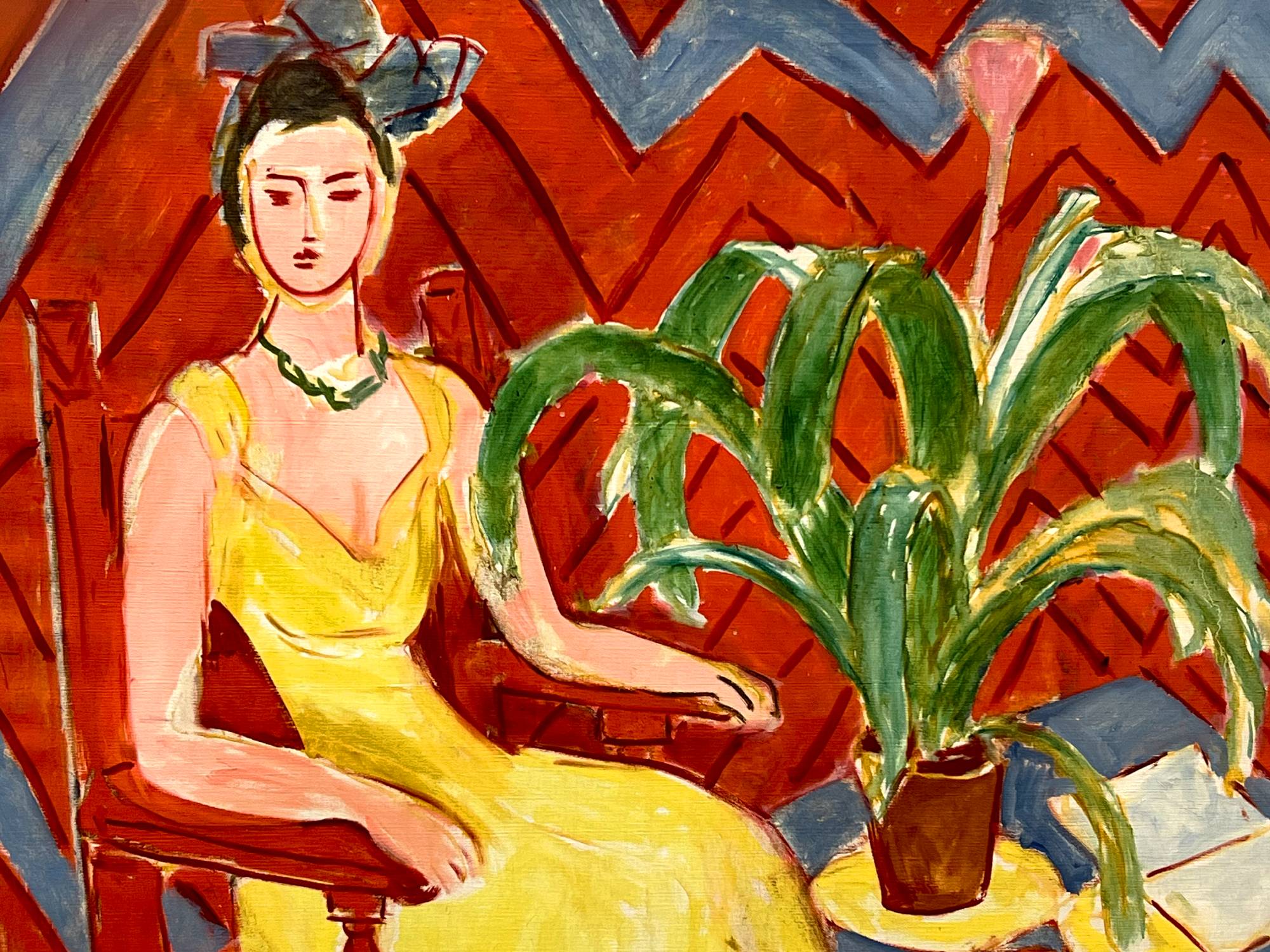 Pinacoteca Agnelli – Matisse – Michaella robe jaune et plante – 1943