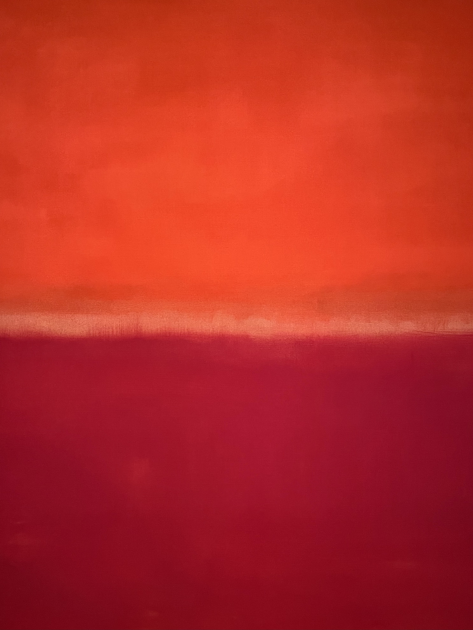 Orange and magenta color field canvas