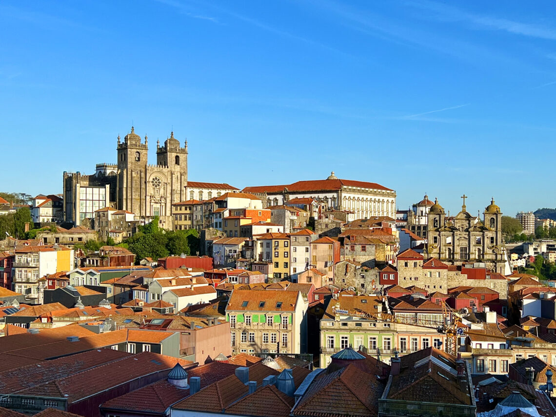 View of Porto Cathedral from PortoBay Flores