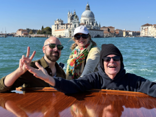 Cruising the Grand Canal with Richie and Tricia