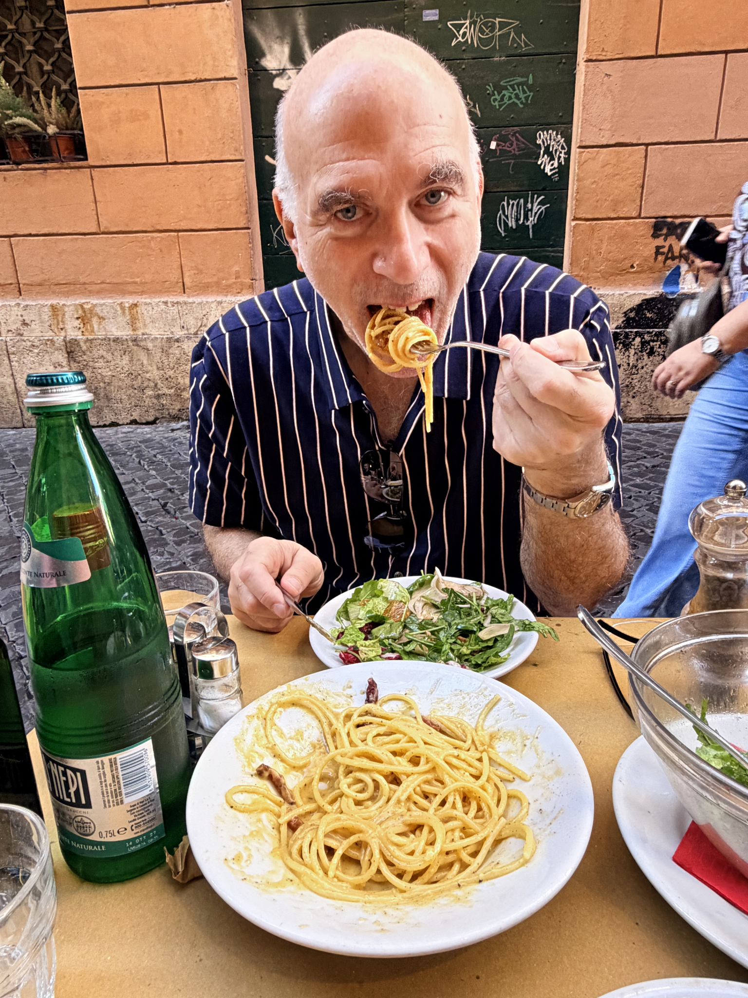 Yummy carbonara at La Corallo