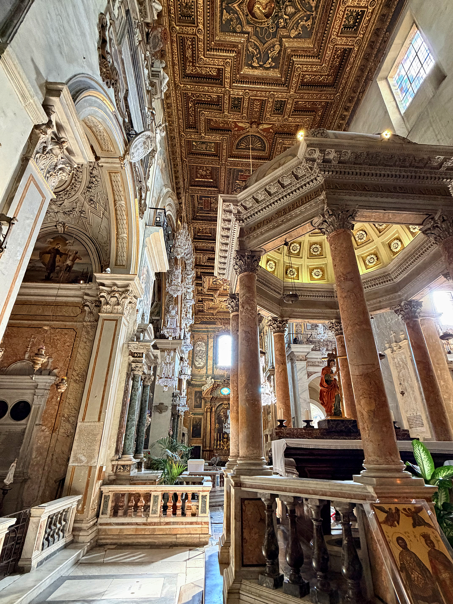 Basilica's ornate interiors