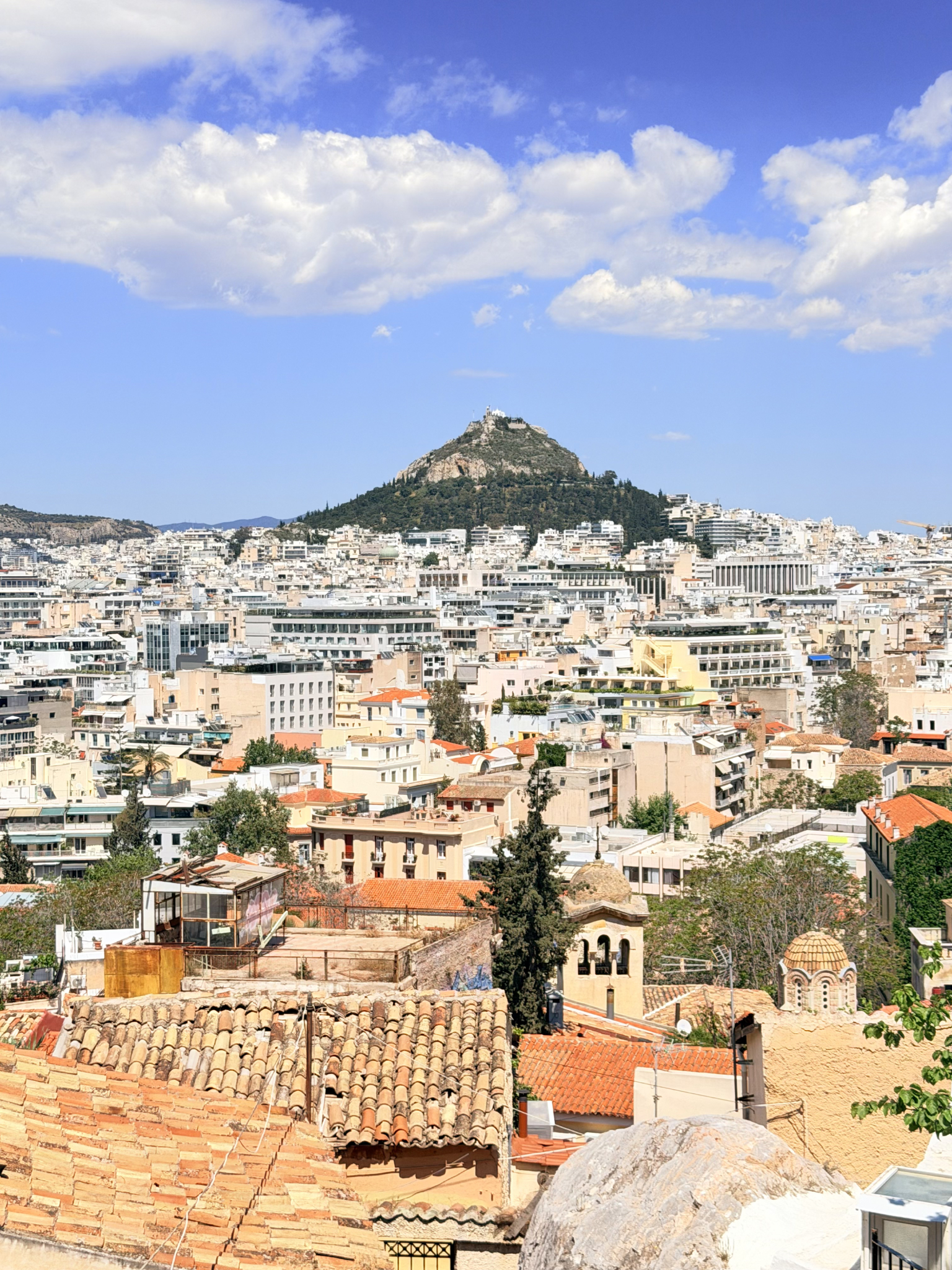 Lycabettus Hill and city views from top of Anafiotika Lycabettus Hill and city views from top of Anafiotika