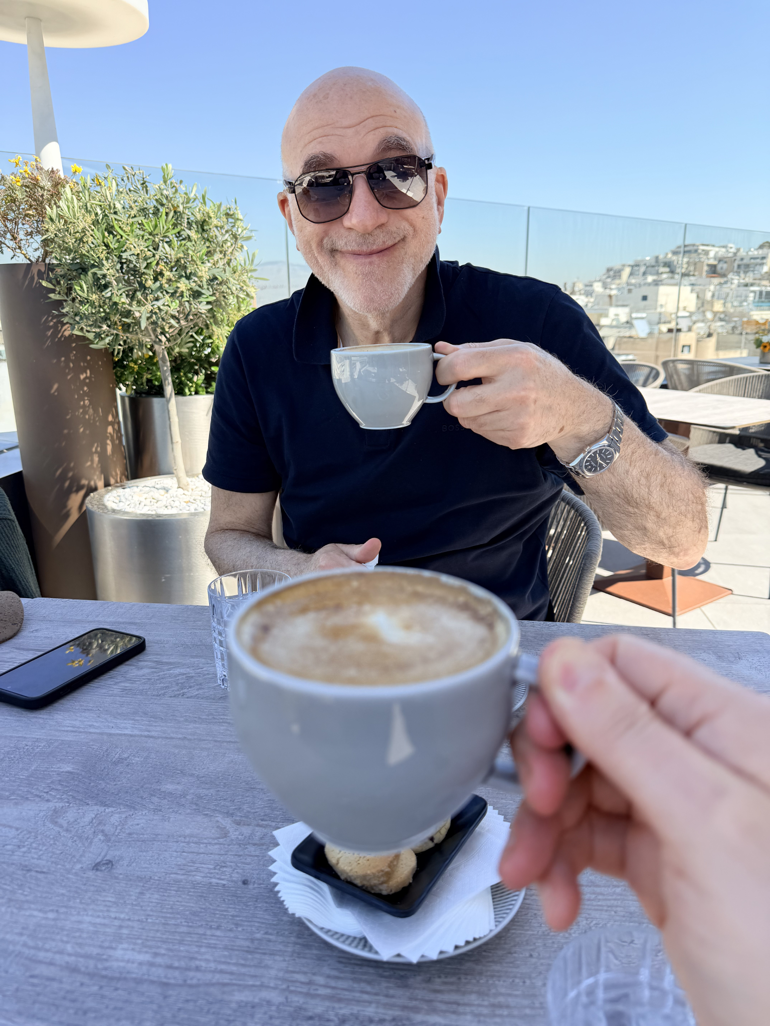 Cappuccinos at Mappemonde, Athens Capital Hotel Cappuccinos at Mappemonde, Athens Capital Hotel