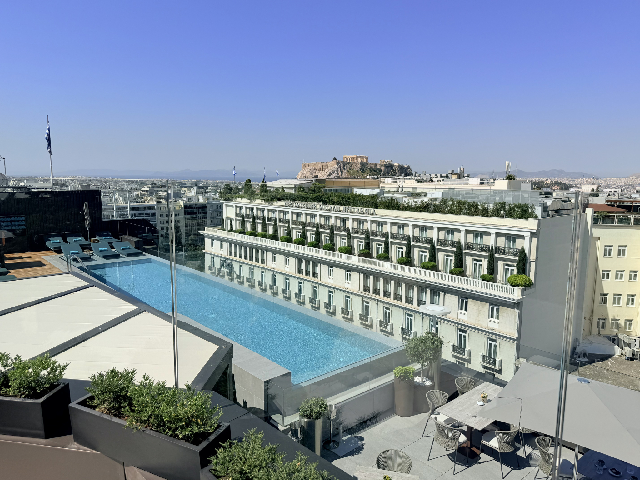 Rooftop pool and Acropolis views, Athens Capital Hotel Rooftop pool and Acropolis views, Athens Capital Hotel