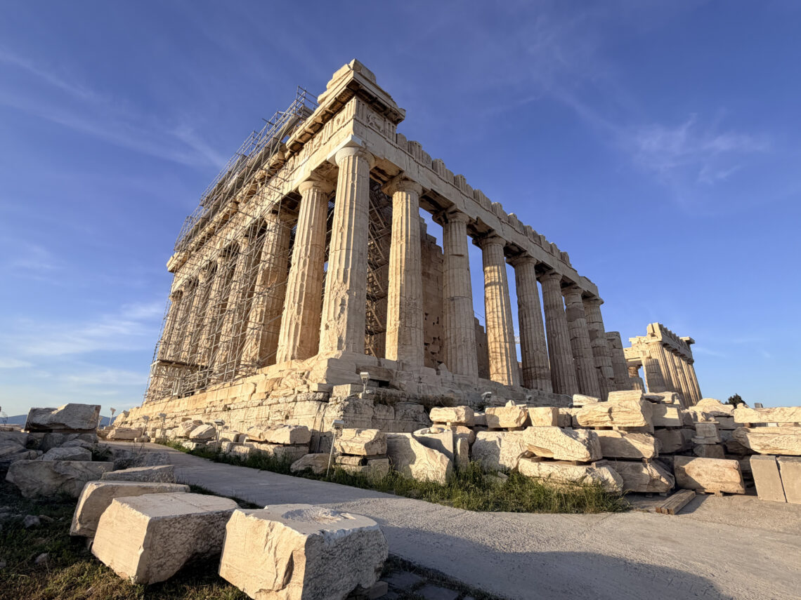 Parthenon in golden hour, Acropolis of Athens