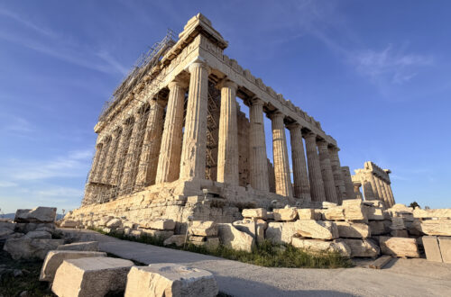 Parthenon in golden hour, Acropolis of Athens