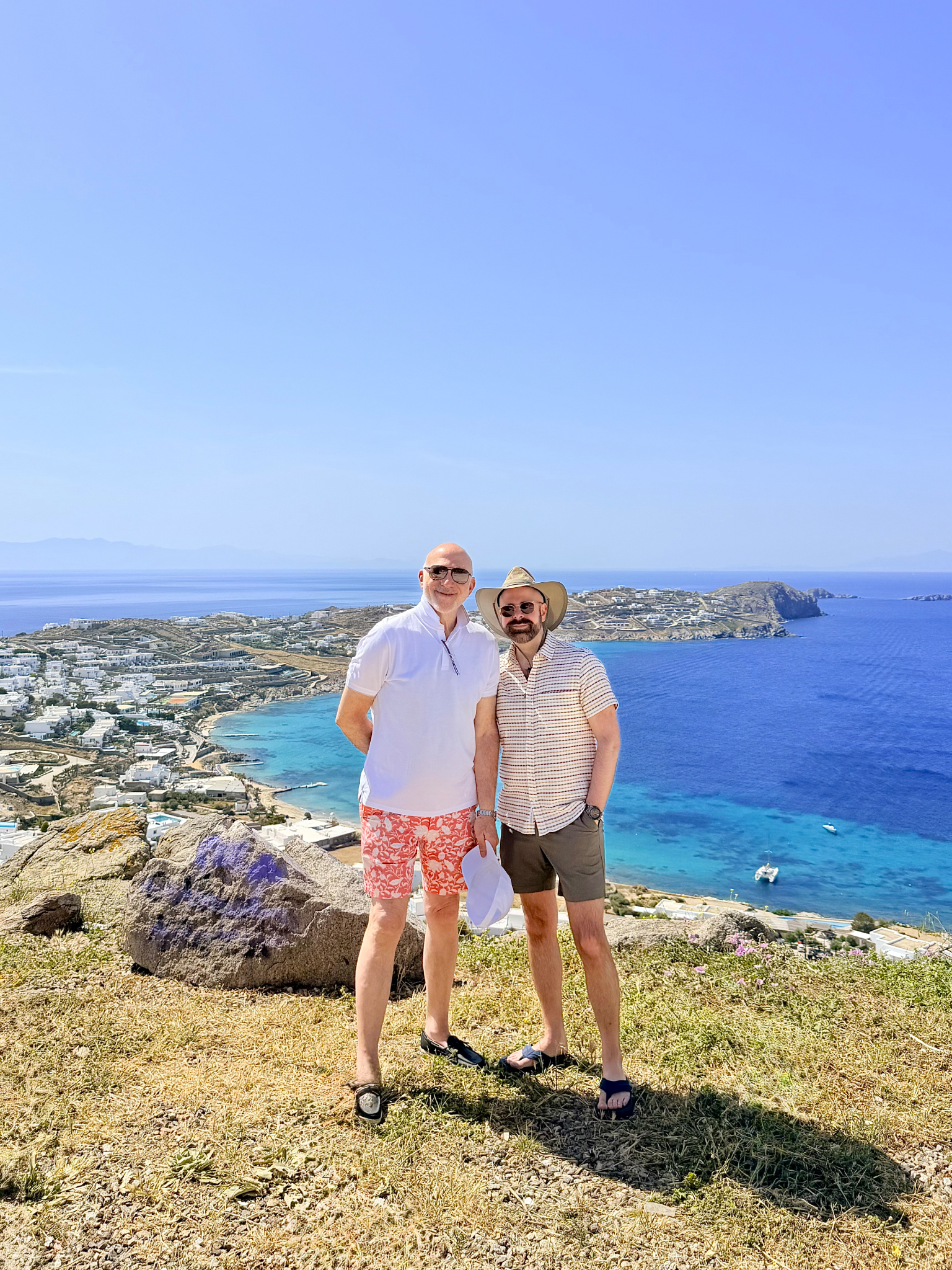 Charles and Greg at Fotis's secret Agios Ioannis panorama spot Charles and Greg at Fotis's secret Agios Ioannis panorama spot